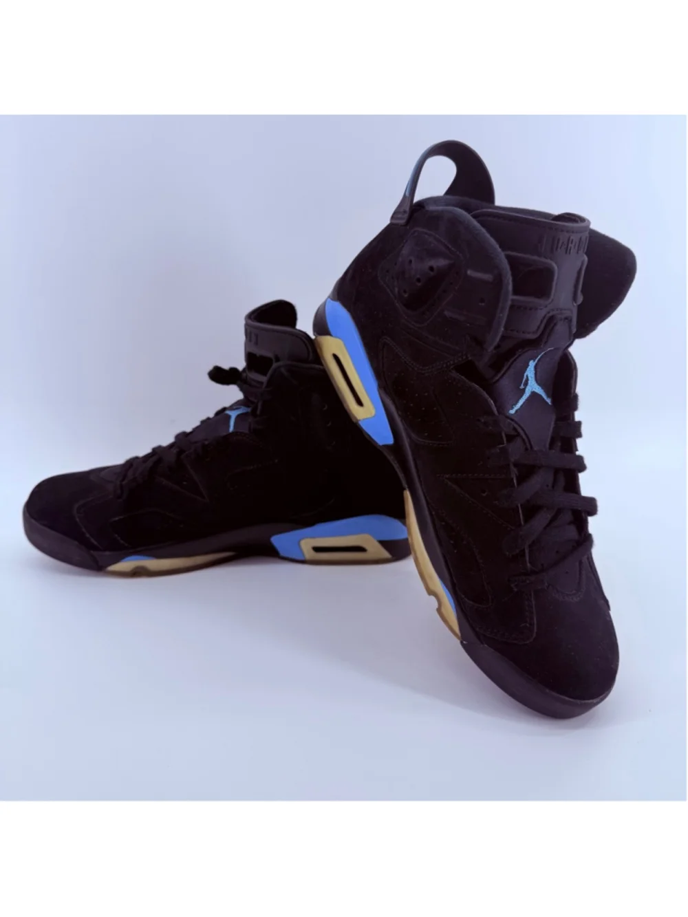 Nike Air Jordan 6 Retro Men's Size 12 Black Athletic Basketball Shoes 384664-006